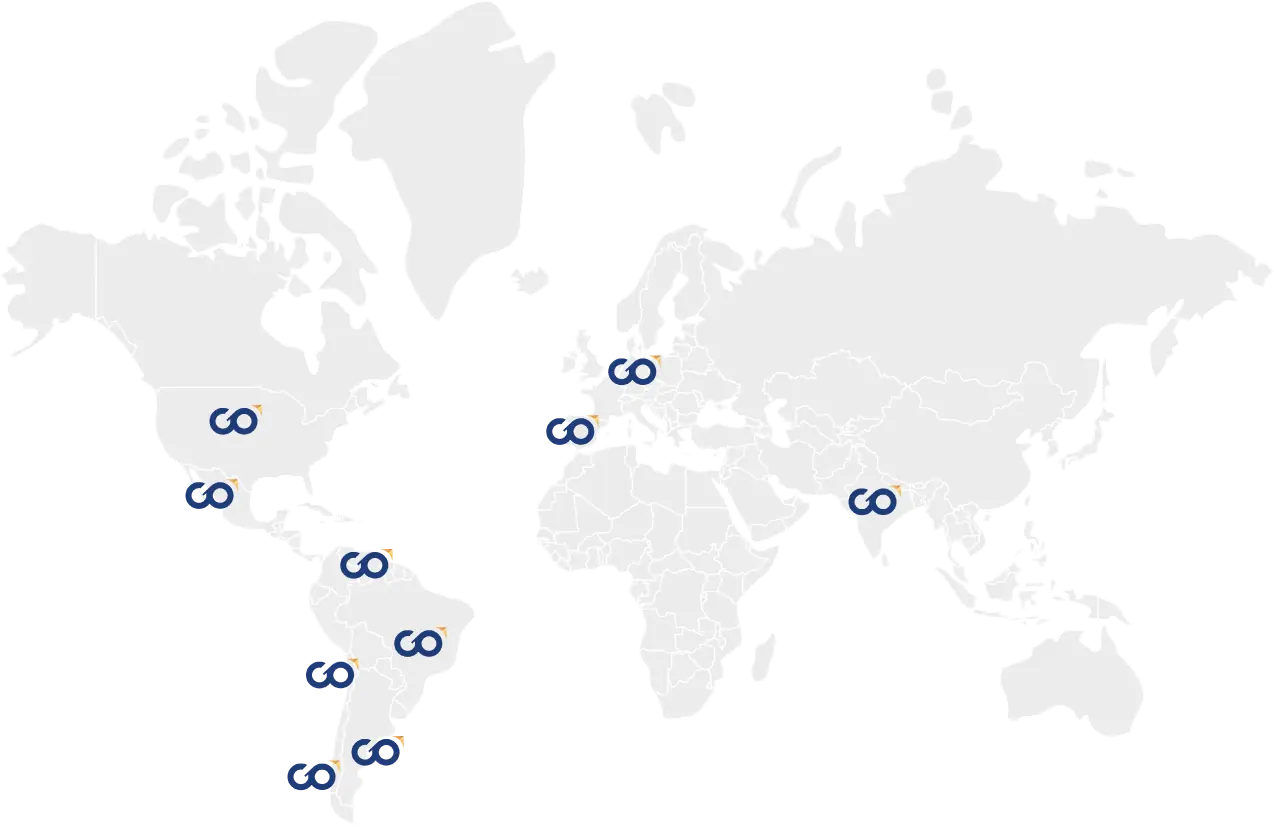 GoSCM worldwide business offices map